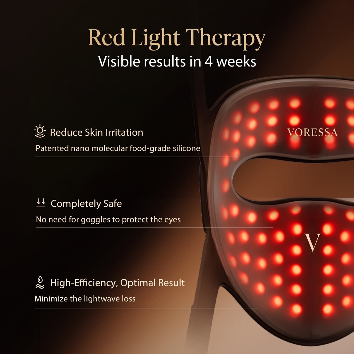 Voressa Red Light Face Mask