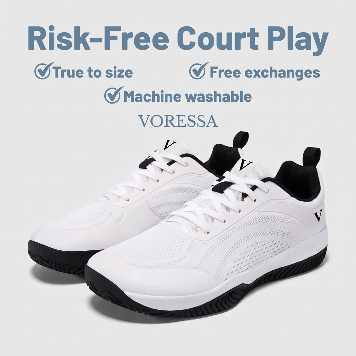 Voressa Wide Toe Court Shoe